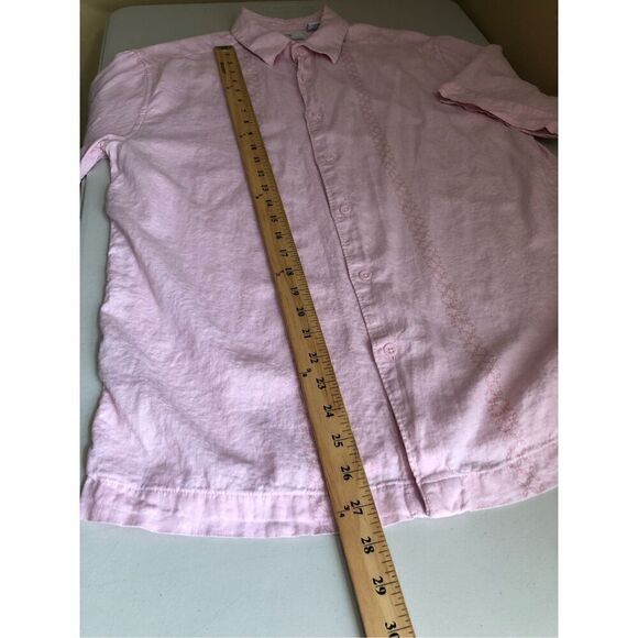 Café Luna Linen Blend Mens Button Down Shirt Size M - Picture 10 of 12